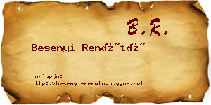 Besenyi Renátó névjegykártya