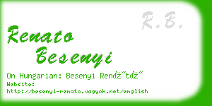 renato besenyi business card
